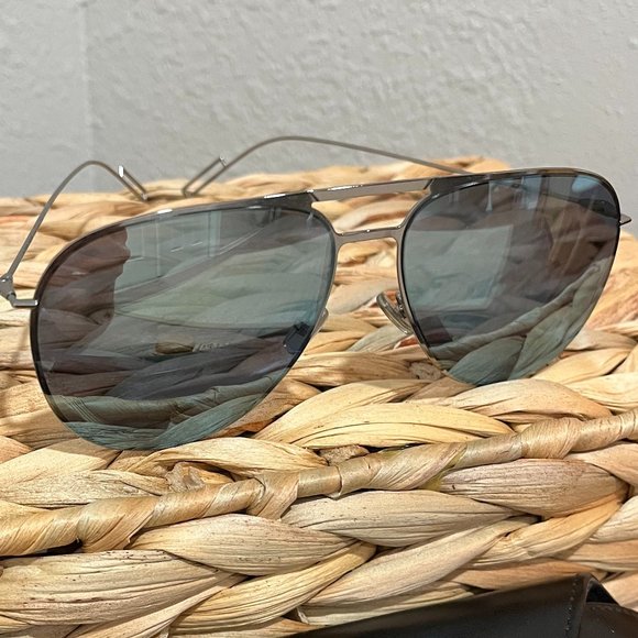 Dior Homme Sunglasses Mirrored Lenses Silver Wire Frames Men's-Preowned - Picture 5 of 12